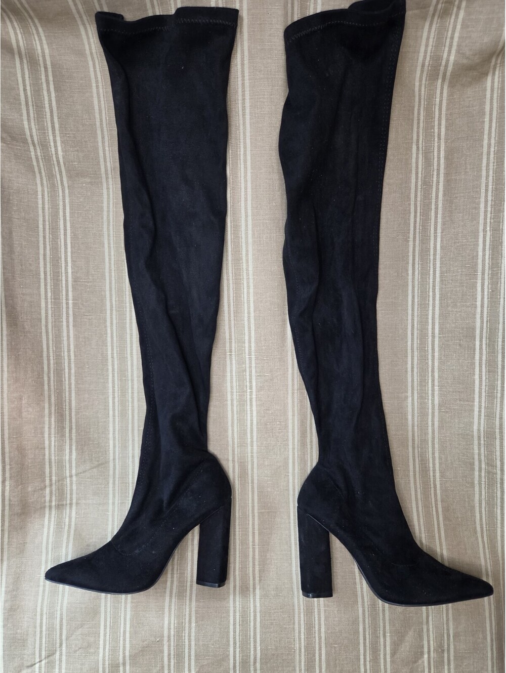 Charlotte Russe faux suede over-the-knee Heeled boots Size 8